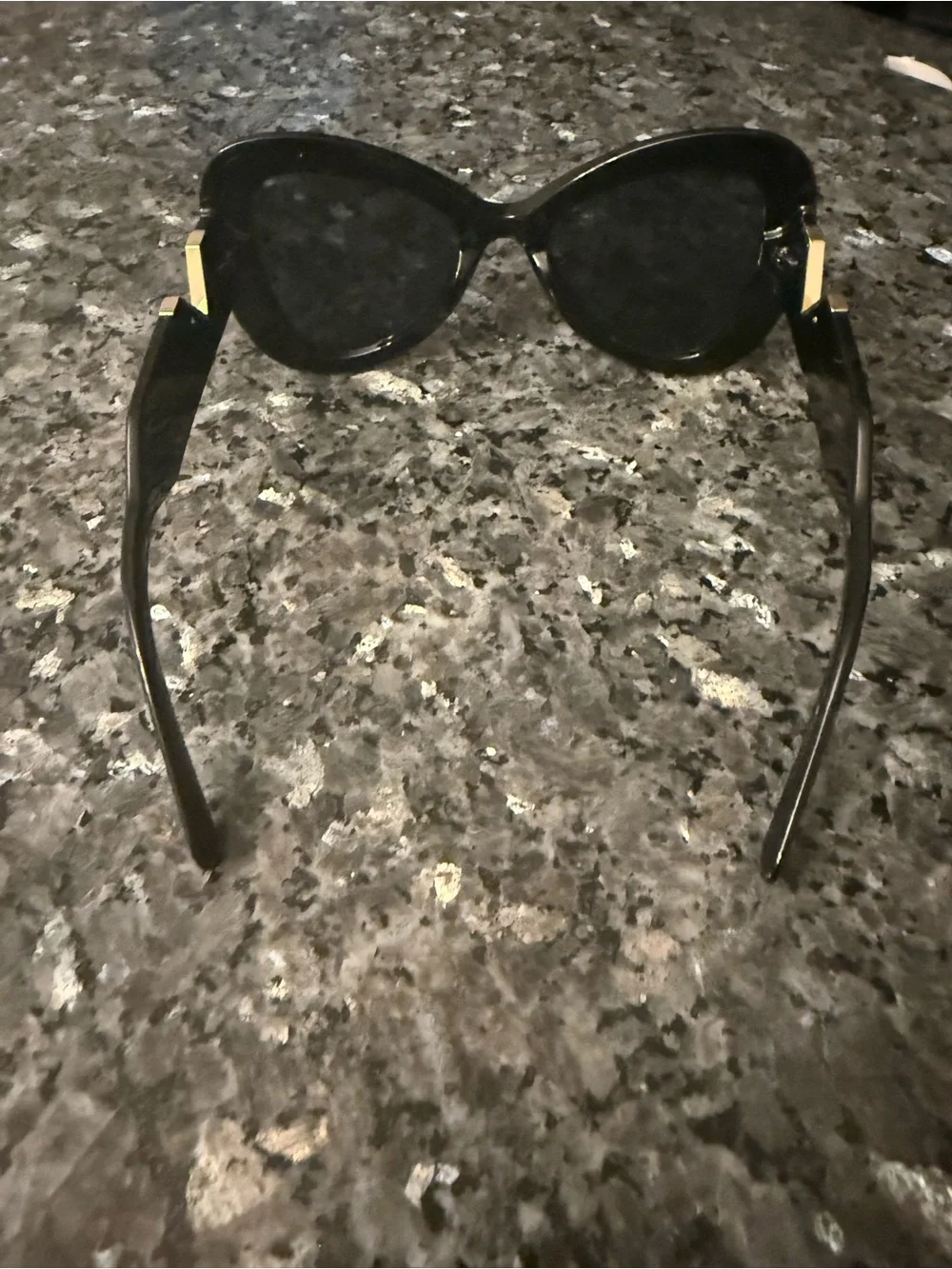 Valentino Black Oversized Cat-Eye Sunglasses